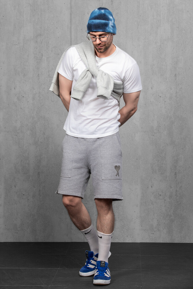 Чоловіча шапка Тай Дай з ангори та мериносу (Blue Fog)