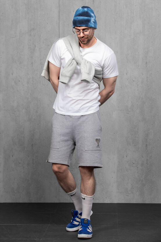 Чоловіча шапка Тай Дай з ангори та мериносу (Blue Fog)