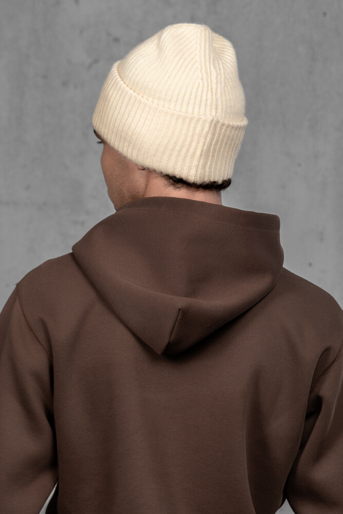 Чоловіча вʼязана шапка з кашеміром (Beige)