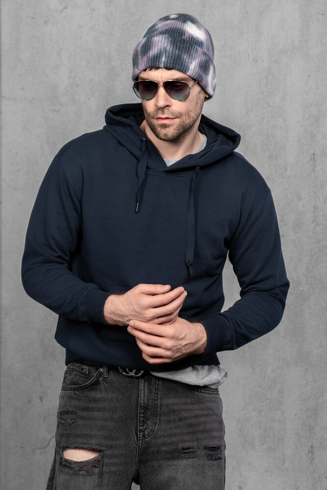 Чоловіча шапка Тай Дай з ангори та мериносу (Ink Fade)