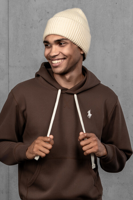 Чоловіча вʼязана шапка з кашеміром (Beige)