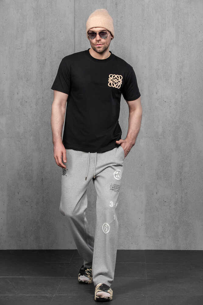 Чоловіча шапка біні з ангори та меріно (Mix pink)