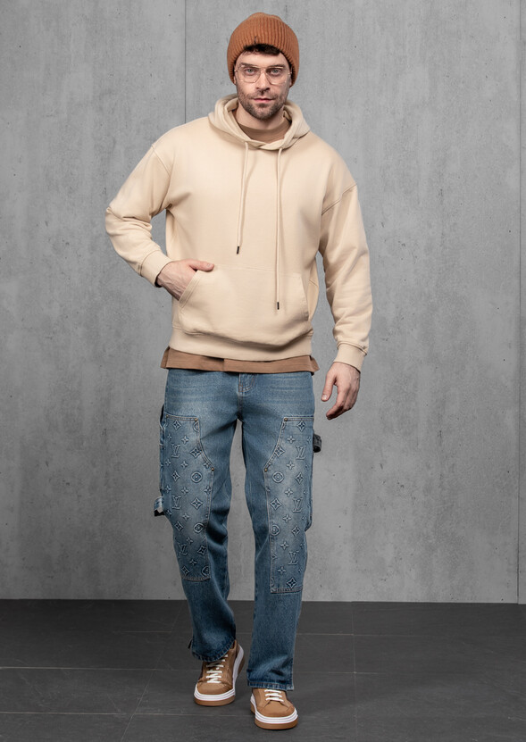 Чоловіча вʼязана шапка з кашеміром (Camel)