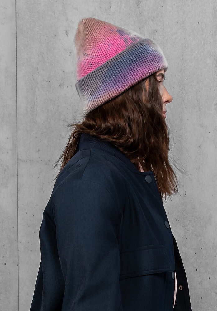 Жіноча шапка Тай Дай з ангори та мериносу (Berry Mist)