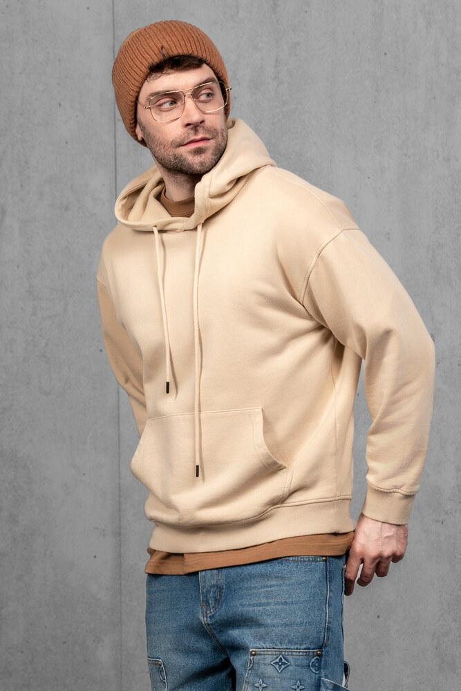 Чоловіча вʼязана шапка з кашеміром (Camel)