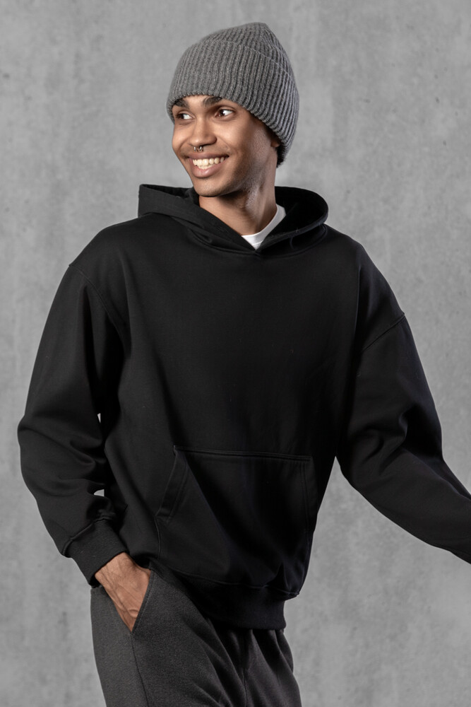 Чоловіча вʼязана шапка з кашеміром (Dark grey)