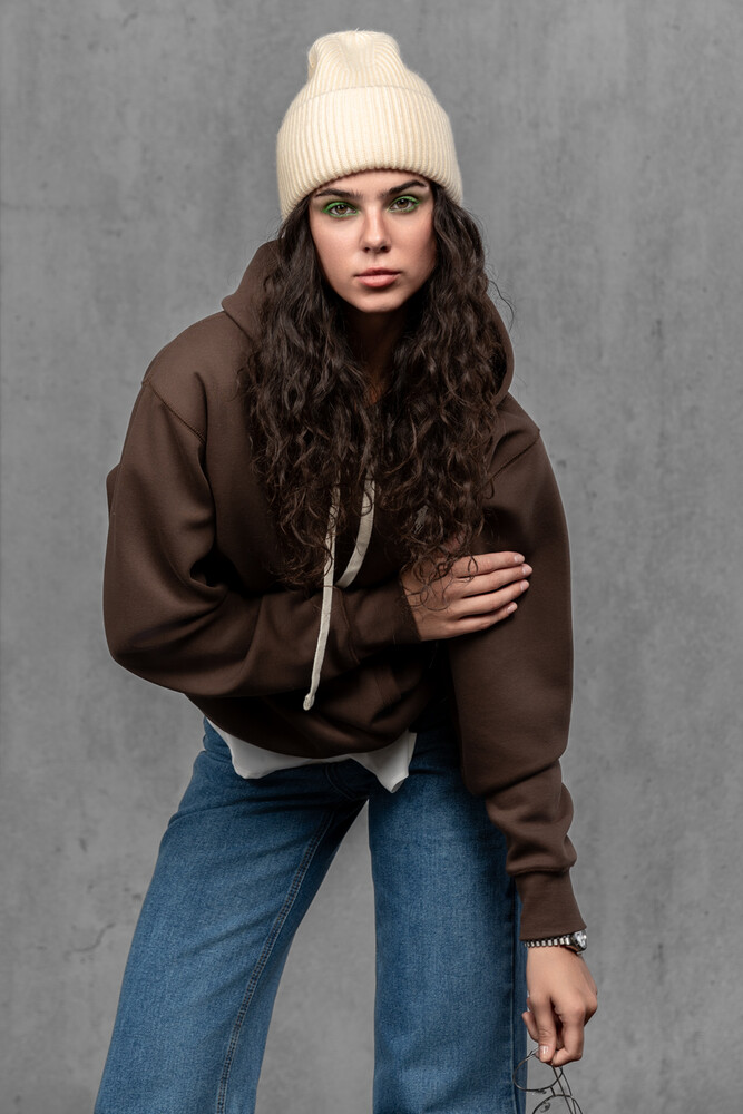 Жіноча вʼязана шапка з кашеміром (Beige)